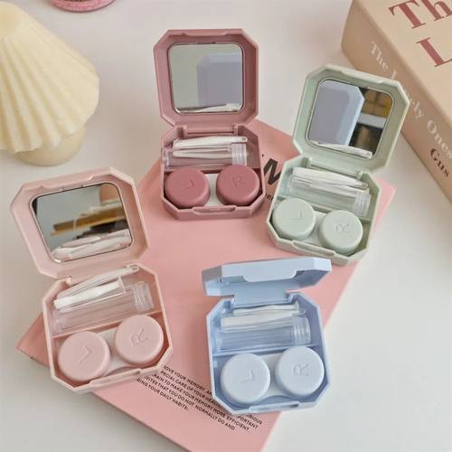 Caixa com pin?a, portátil Contact Lens Case, Suc??o Vara Se