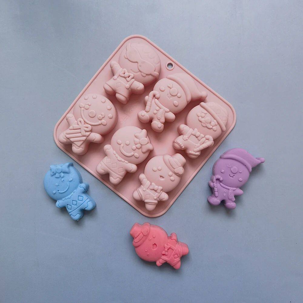 Natal gingerbread homem doces molde molde de silicone biscoi