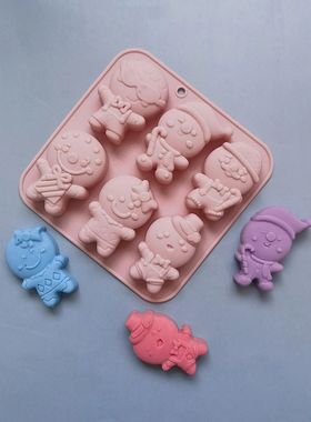 Natal gingerbread homem doces molde molde de silicone biscoi