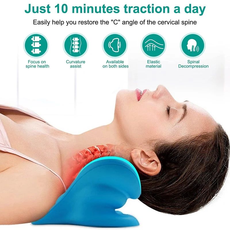 Neck Stcher Shoulder Massage Pillow Relieve Pain Spine Corre