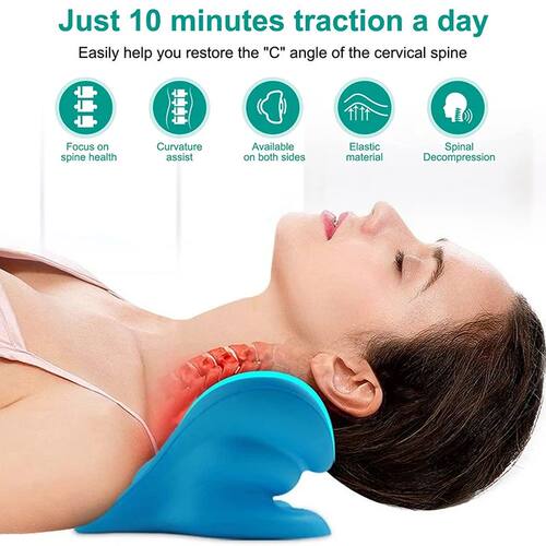 Neck Stcher Shoulder Massage Pillow Relieve Pain Spine Corre