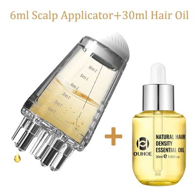 Couro cabeludo aplicador cabe?a massagem pente, óleo essenc