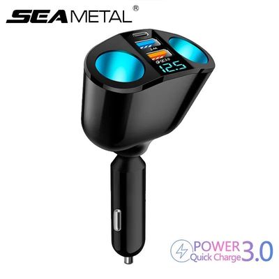 Cargador de coche de carga rápida, adaptador de corriente U