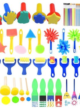 Juego de pinceles de esponja para pintar para ni?os, juguete