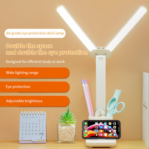 LED Table Lamp Double-headed Multifunction USB Rechargeable