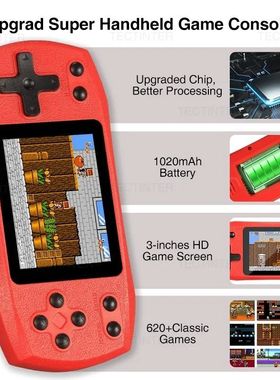 Consola Retro con 620 juegos clásicos, consola portátil de