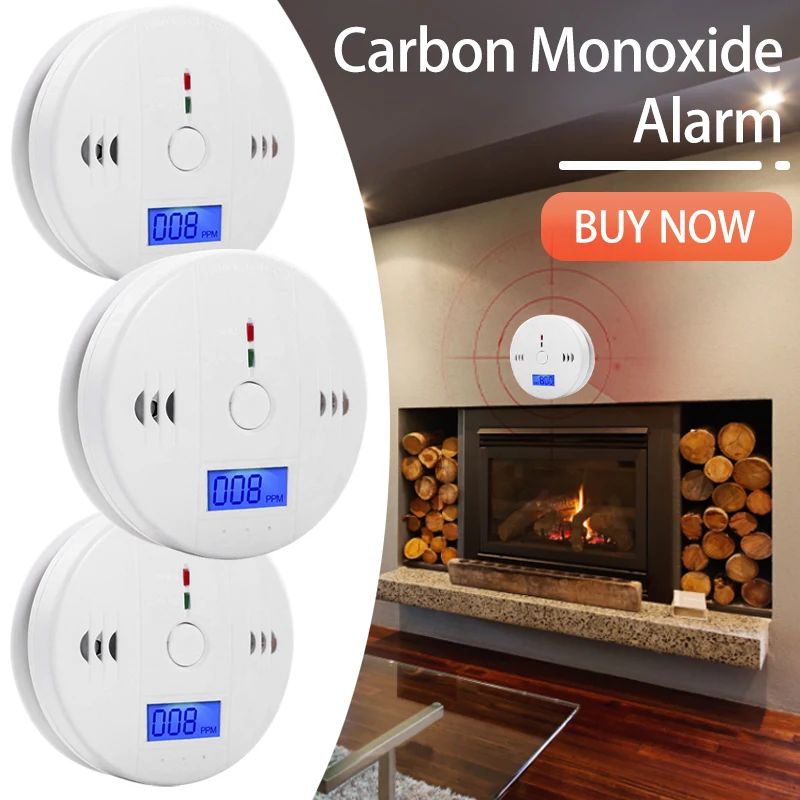 Smart Carbon Monoxide Detector para Casa, CO Sensor, Alta Se