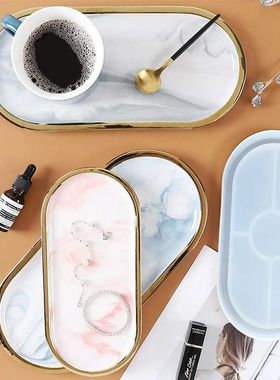 Molde de silicona para manualidades, placa gruesa ovalada, b