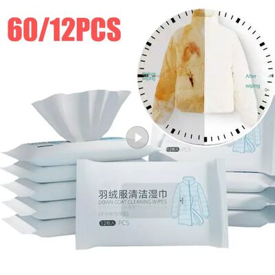 Limpiador de chaqueta de plumón, papel de seda húmedo, eli