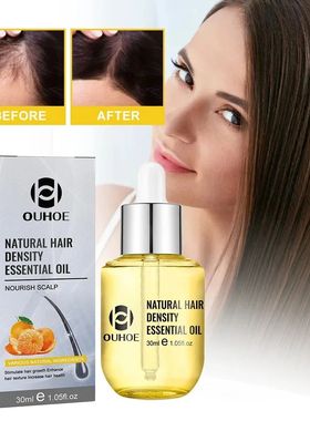 Conjunto de óleo essencial natural do crescimento do cabelo