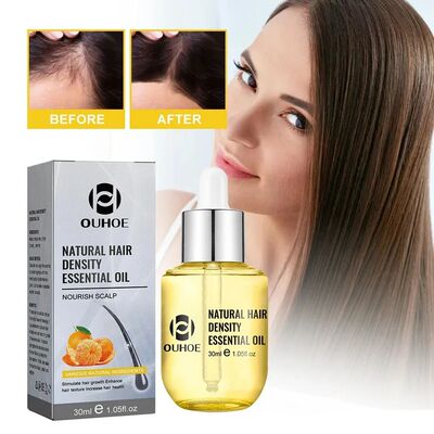 Conjunto de óleo essencial natural do crescimento do cabelo