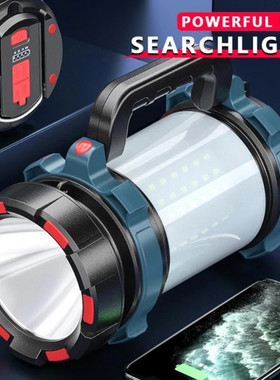 Lanternas LED de alta potência, USB recarregável, holofote
