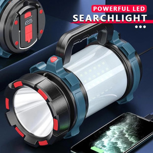 Lanternas LED de alta potência, USB recarregável, holofote