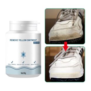 Limpiador de zapatos blancos, pomada amarilla, limpiador de
