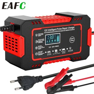 Cargador de batería de coche de 12V, 6A, reparación de pul