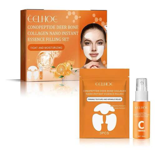 Kit Facial Coreano De Essência De Colágeno, VC Face Patche