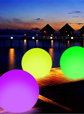 Bola de playa LED de 15,7 pulgadas, luz de piscina inflable