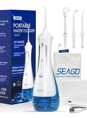 Seago-irrigador dentário portátil, recarregável usb, 3 mo