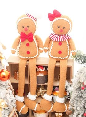 Decora??o De Natal De Gingerbread Man para Casa Boneca De Pe