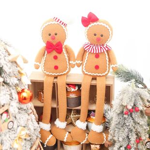 Decora??o De Natal De Gingerbread Man para Casa Boneca De Pe