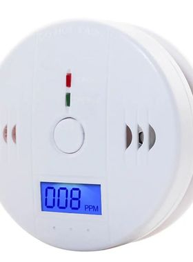 Monóxido de Carbono Detector com LCD Digital, CO Sensor, En