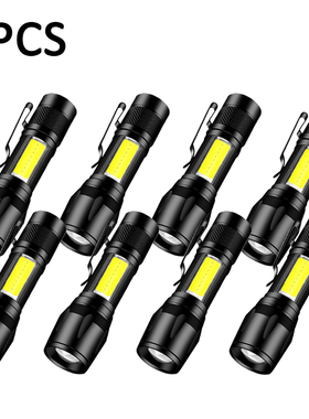 Mini tocha led recarregável lanterna portátil de carregame