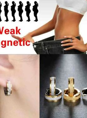 Pendientes de acero inoxidable para pérdida de peso, aros d