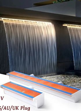 Cascada de acrílico RGB transparente, hoja de agua de desce