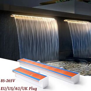 Cascada de acrílico RGB transparente, hoja de agua de desce