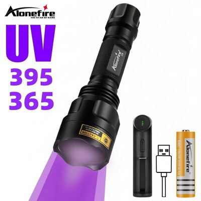 C8LGUV-linterna UV de 365nm, luz negra ultravioleta, marcado