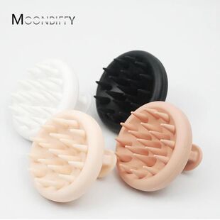 Escova de silicone para massagem no couro cabeludo, lavagem