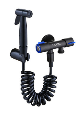 Kit Sanitário Shattaf Mu?ulmano, Bidé Preto Sanitário Dou