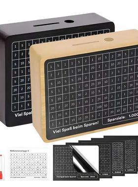 Mealheiro retro euro com contador, Caixas de dinheiro de mad