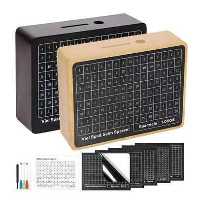 Mealheiro retro euro com contador, Caixas de dinheiro de mad