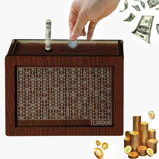 reutilizável Caixa cofri madeira dinheiro poupan?a