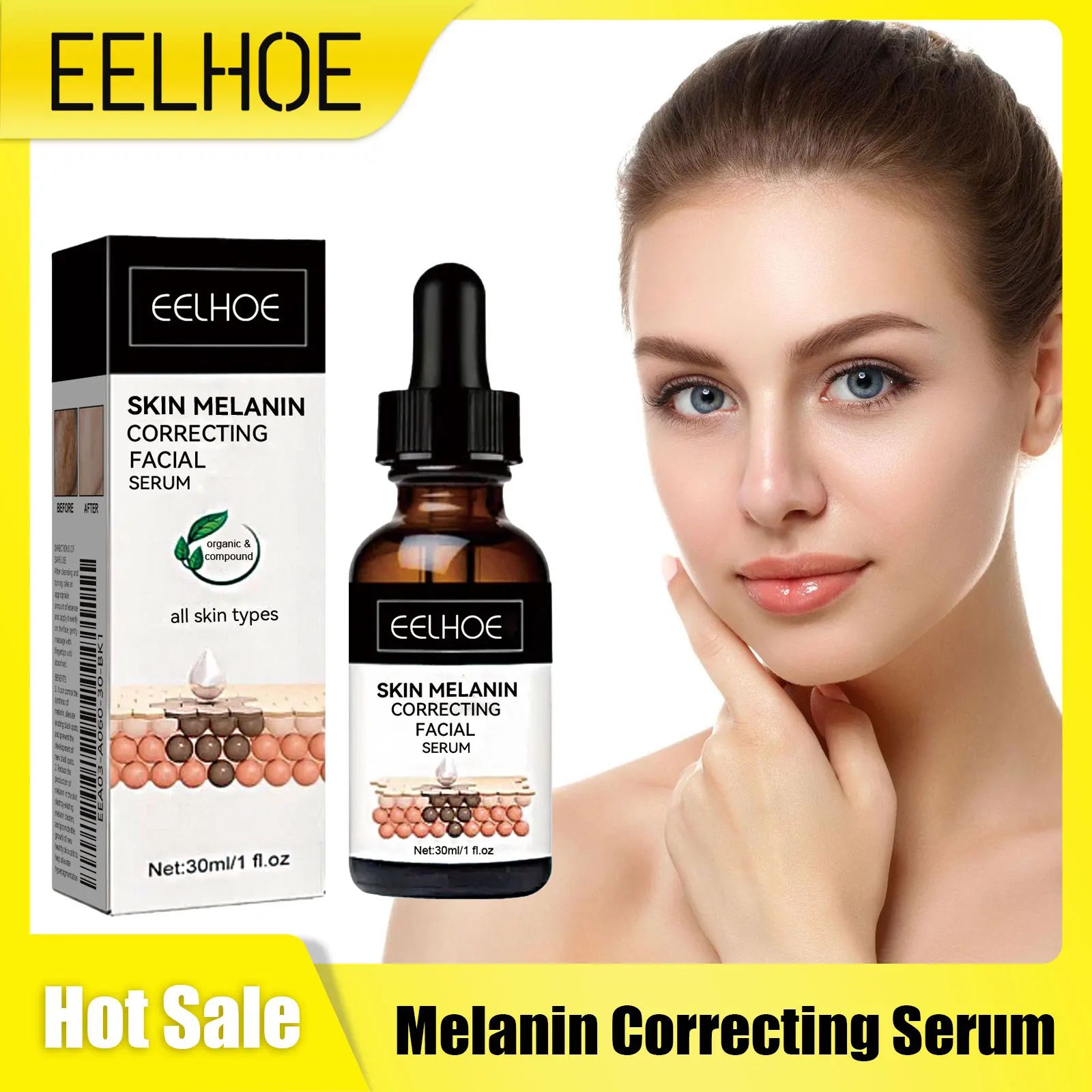 Skin Melanin Correcting Facial Serum Anti Freckles Melasma D