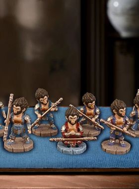 Mito Preto Wukong Figura Anime, Hobby Cartoon, Ornamento De