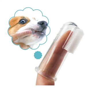 Cepillo de dientes de silicona súper suave para mascotas, s