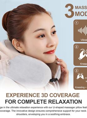 Electric Neck Massager Portable U shaped Pillow For Neck Sho
