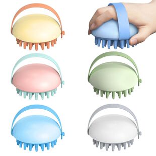 Manual de silicone couro cabeludo shampoo massagem escova de