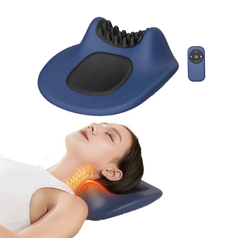 EMS Pulse Electric Neck Massage Pillow Heating Traction Cerv