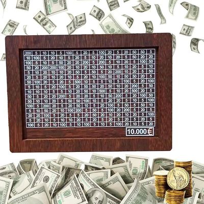 Caixa de dinheiro de madeira cofrinho reutilizável caso de