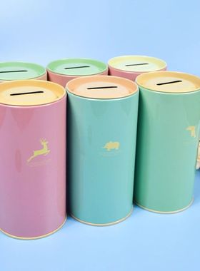 Candy Color Metal Piggy Bank, Animal, Doces, Cute Sundries L