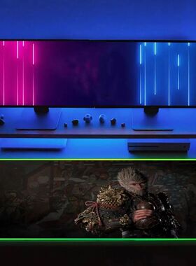 Wukong RGB Mouse Pad com bloqueio de borda, tapete de mesa d