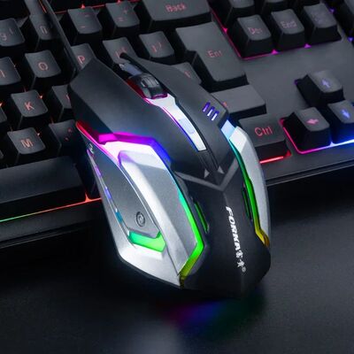 Mouse Mute Wired Gaming, 2400DP, Clique Silencioso, óptico,