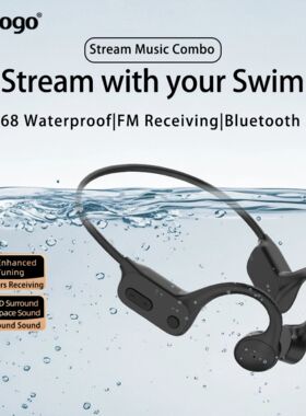 Bone Conduction Headphones Open Ear with Mic,15Hrs Playtime