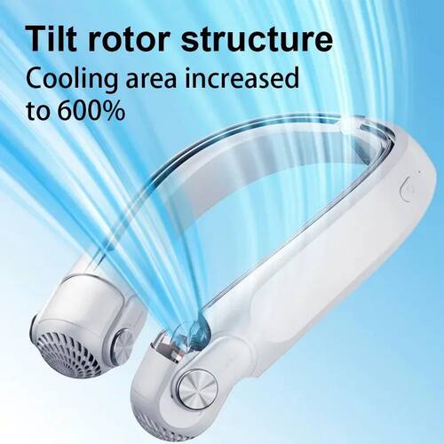 Mini ventilador portátil para colgar en el cuello, turbina