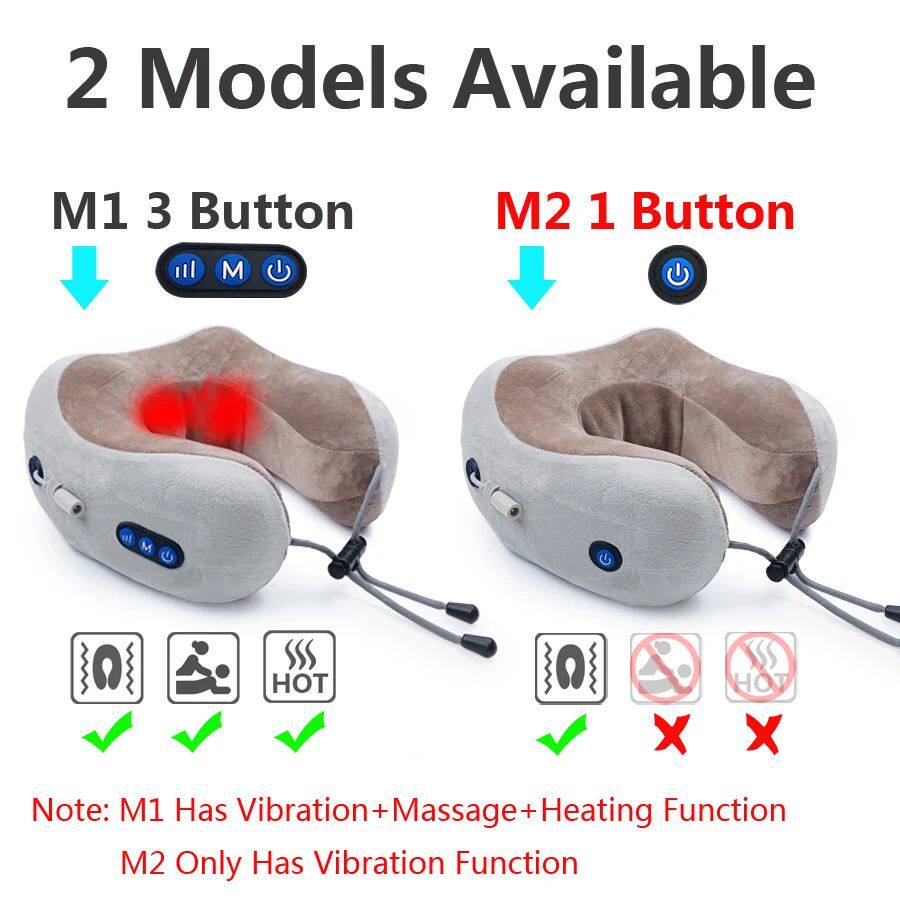 RLESMEN U Shaped Electric Massage Pillow Memory Foam Soft Ne