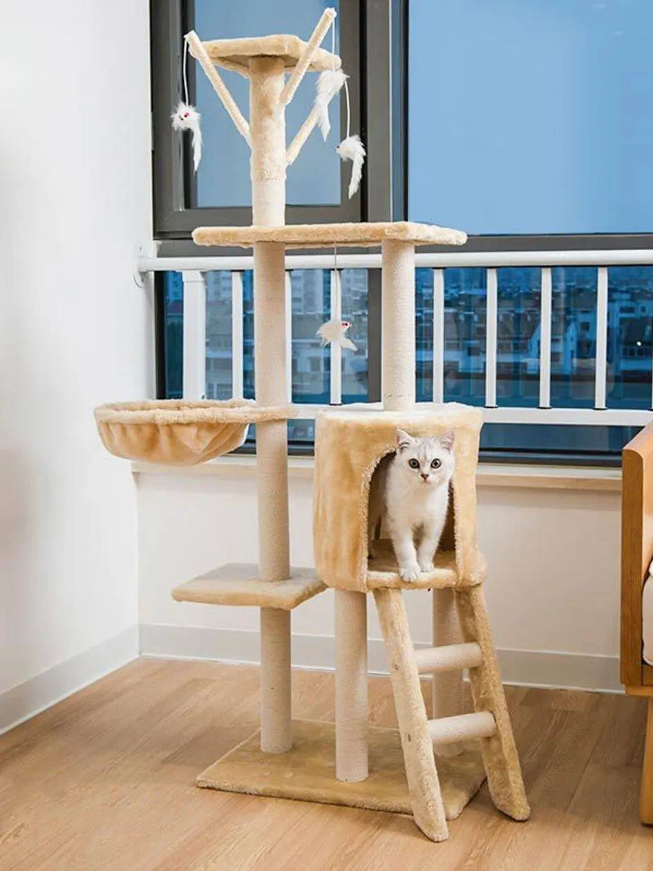 Cat Climbing Frame Integrated Nest Tree Tower Brinquedo de s