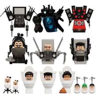 Skibidi Toilet Man-Toilet man Building Blocks, Titan TVman,